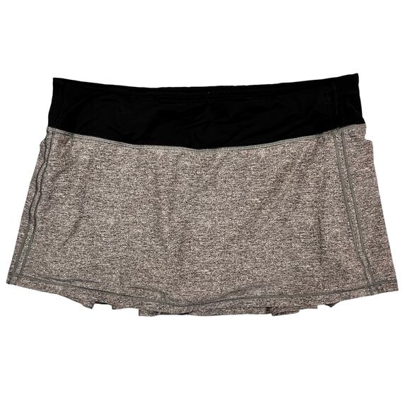 Lululemon Pace Rival Skirt Black and Grey Heather Size 10 - Picture 1 of 6